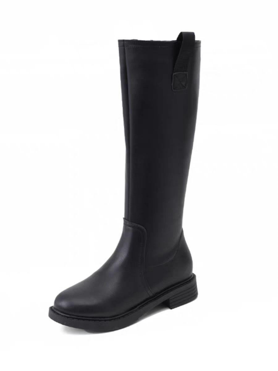 Waterproof Winter Boot - Autumn Winter Fleece-Lined Black Ladies Knee