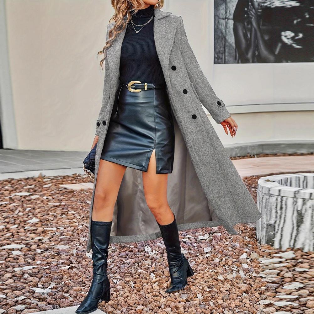 Autumn Coat Women's Long Wool  - огляд і ціна Wool Coat Peacoat